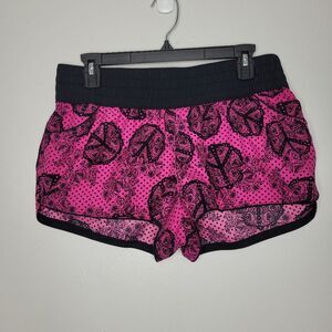 Xhilaration pink black 2010s grunge boho MySpace party mini shorts size xl